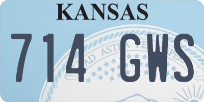 KS license plate 714GWS