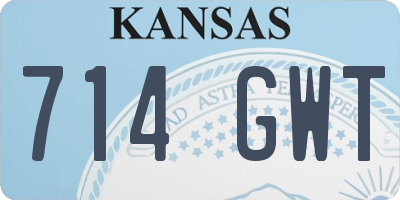 KS license plate 714GWT