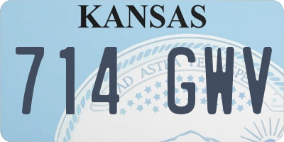 KS license plate 714GWV