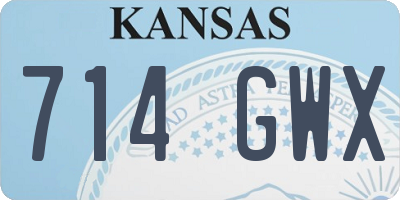 KS license plate 714GWX