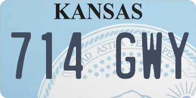 KS license plate 714GWY