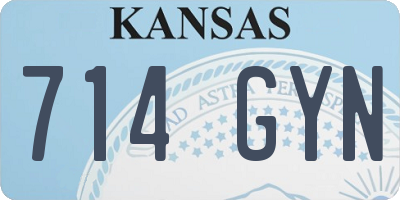 KS license plate 714GYN