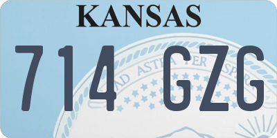 KS license plate 714GZG