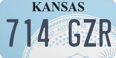 KS license plate 714GZR