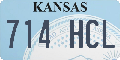 KS license plate 714HCL