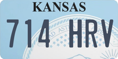 KS license plate 714HRV
