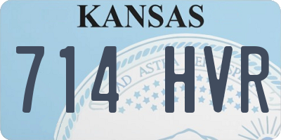 KS license plate 714HVR