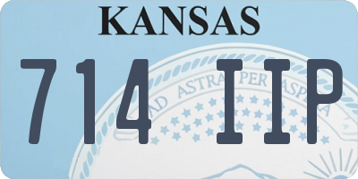 KS license plate 714IIP