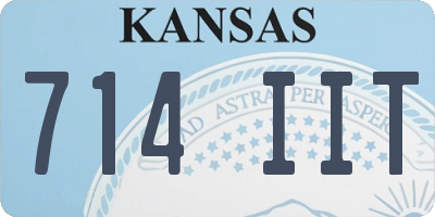 KS license plate 714IIT