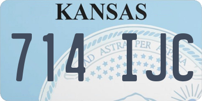 KS license plate 714IJC