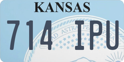 KS license plate 714IPU