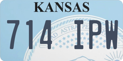 KS license plate 714IPW