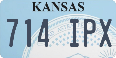 KS license plate 714IPX