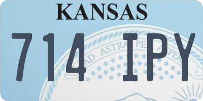 KS license plate 714IPY