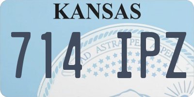 KS license plate 714IPZ