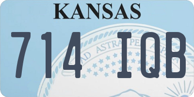 KS license plate 714IQB