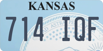 KS license plate 714IQF