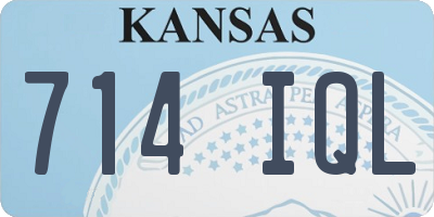 KS license plate 714IQL