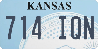 KS license plate 714IQN