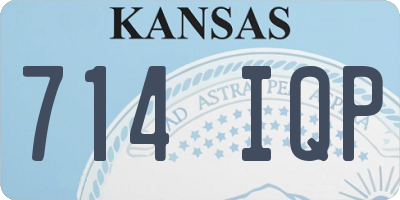 KS license plate 714IQP