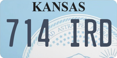 KS license plate 714IRD