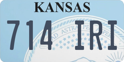 KS license plate 714IRI