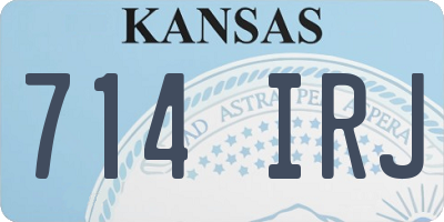 KS license plate 714IRJ