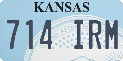 KS license plate 714IRM