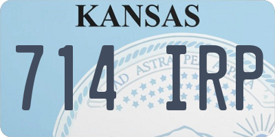 KS license plate 714IRP