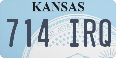 KS license plate 714IRQ