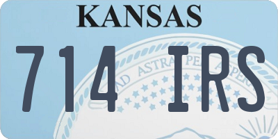 KS license plate 714IRS