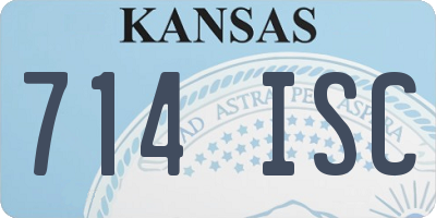 KS license plate 714ISC