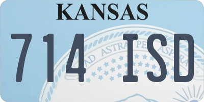 KS license plate 714ISD