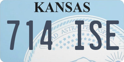 KS license plate 714ISE
