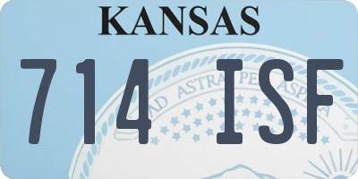 KS license plate 714ISF