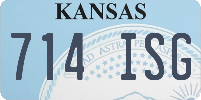 KS license plate 714ISG