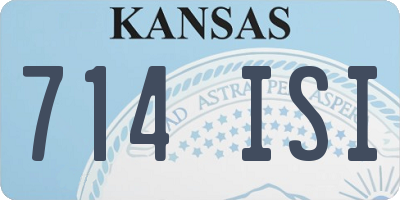 KS license plate 714ISI