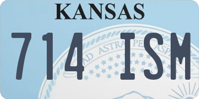 KS license plate 714ISM