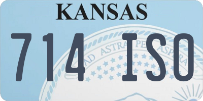 KS license plate 714ISO