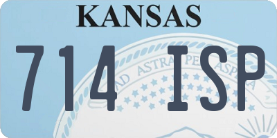 KS license plate 714ISP