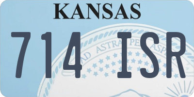 KS license plate 714ISR