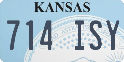 KS license plate 714ISY