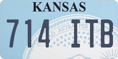 KS license plate 714ITB