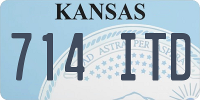 KS license plate 714ITD