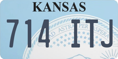 KS license plate 714ITJ
