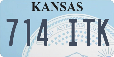 KS license plate 714ITK