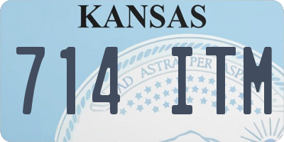 KS license plate 714ITM
