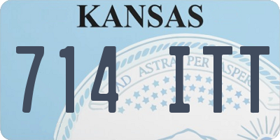 KS license plate 714ITT