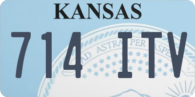 KS license plate 714ITV