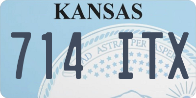 KS license plate 714ITX